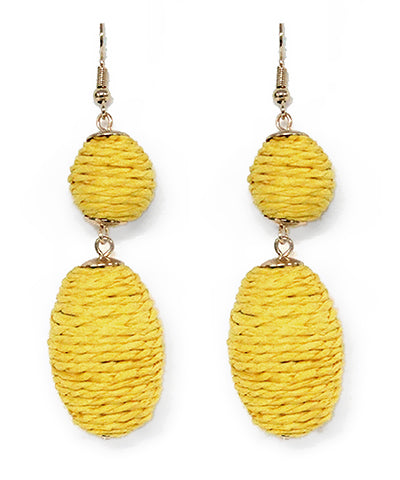Raffia Oval Earrings