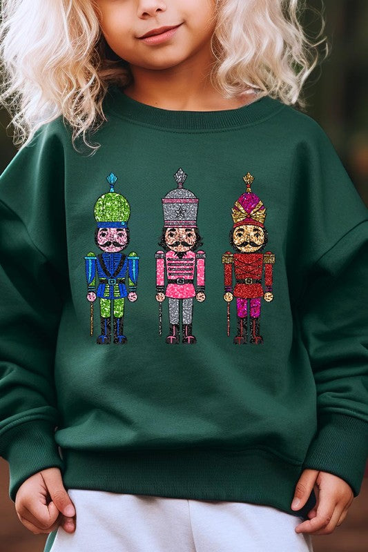 Girls Faux Sequin Nutcracker Sweatshirt