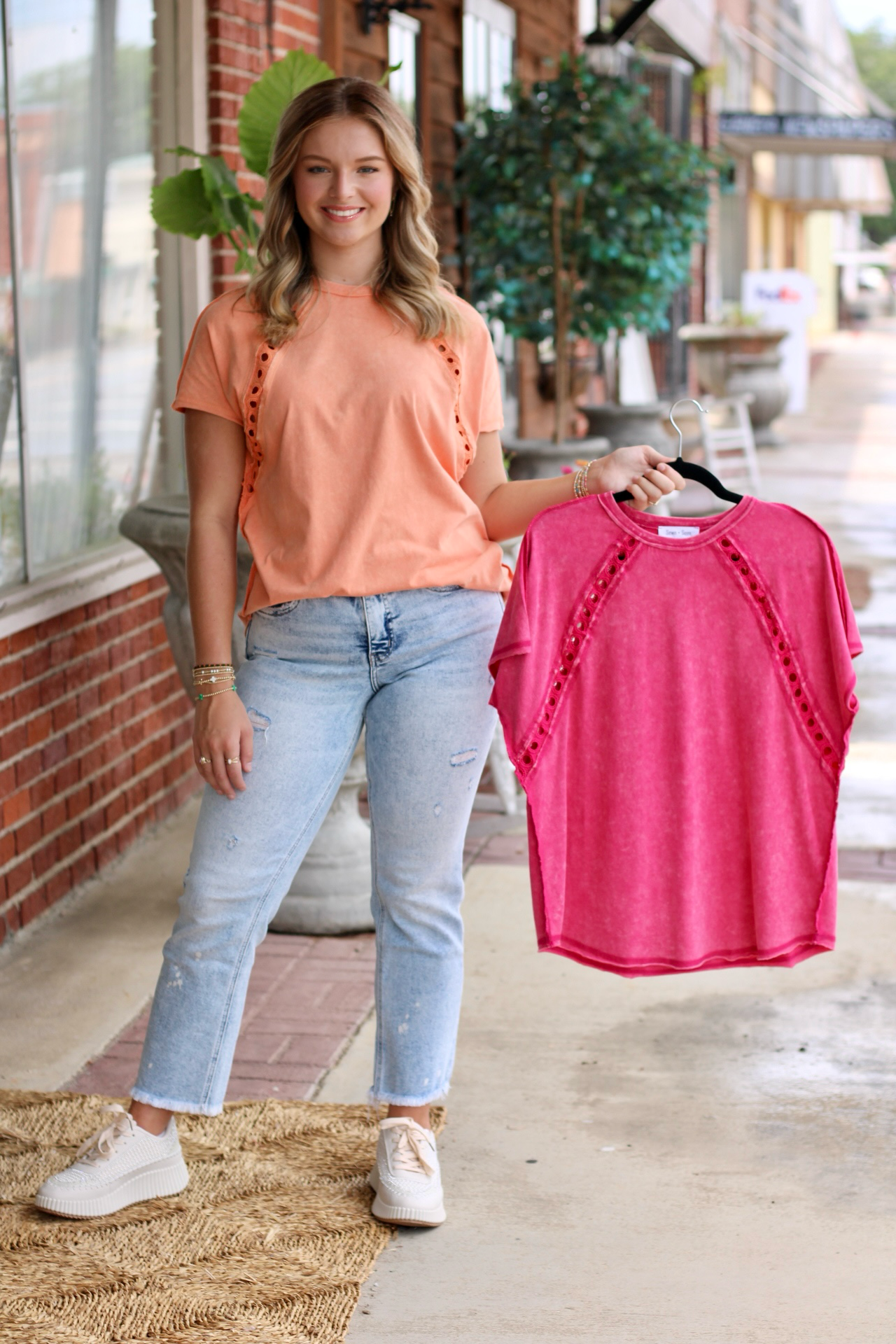 Mineral Wash Trim Short Sleeve Shirt