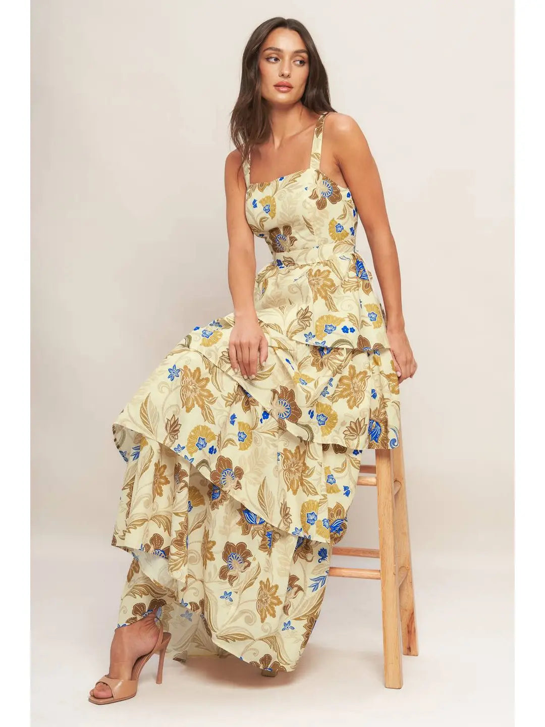Printed Woven Maxi Dress