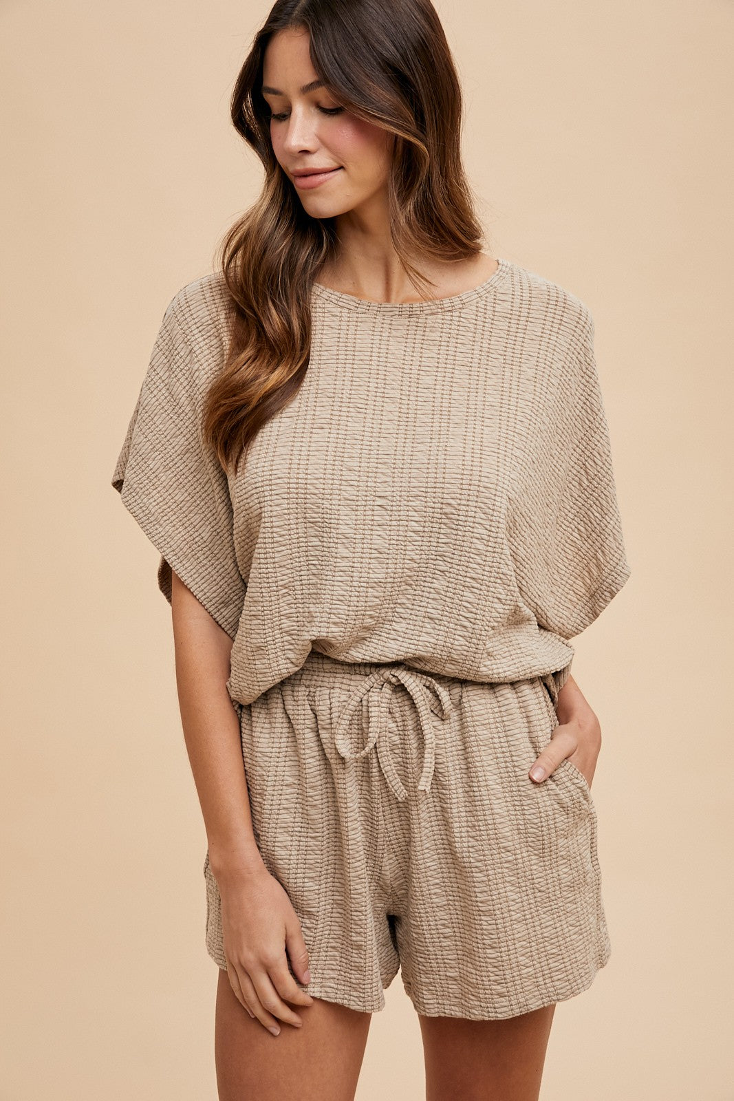 Textured Short Set