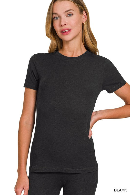 Zenana Basic Crew Neck Short Sleeve Tee