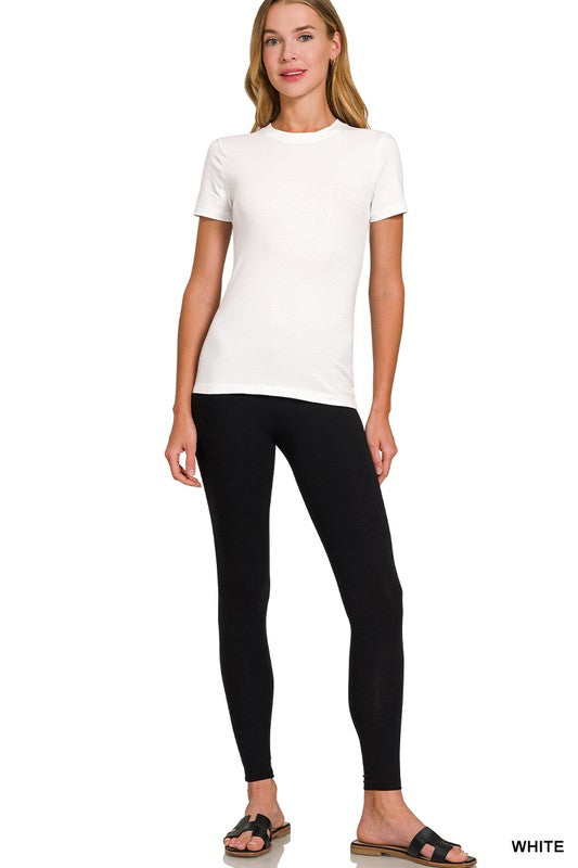 Zenana Basic Crew Neck Short Sleeve Tee