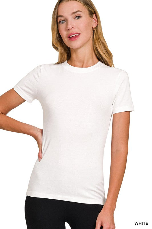 Zenana Basic Crew Neck Short Sleeve Tee