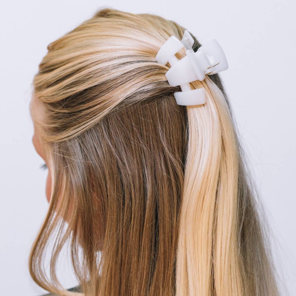 Teleties Classic Claw Clip Petite - Coconut White