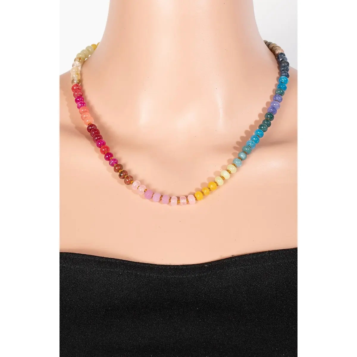 Gradient Stone Beaded Necklace