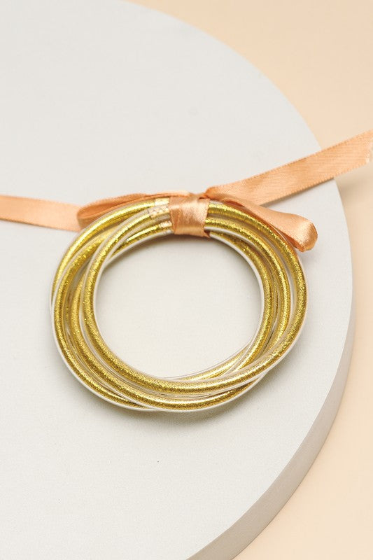 Jelly Glitter Tube Bracelet