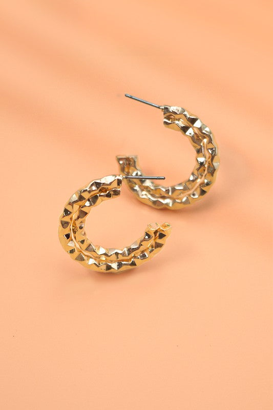 Textured Hoop Earrings