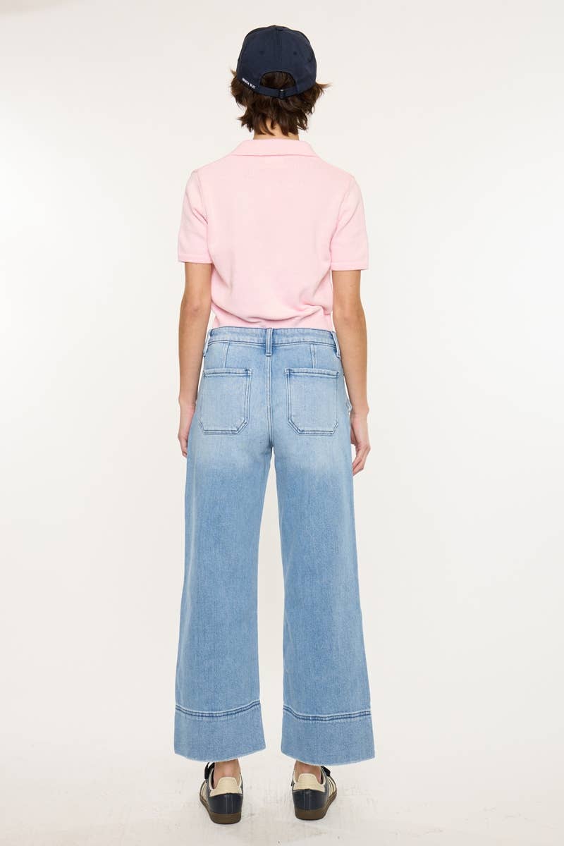 KanCan Cropped Wide Jeans