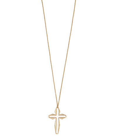Long Cross Pendant Necklace