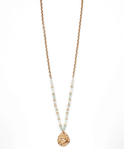 Textured Teardrop Necklace