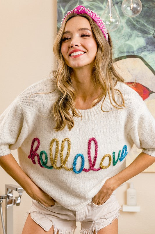 Hello Love Sweater Top