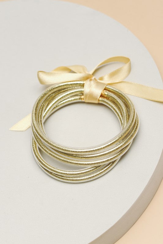 Jelly Glitter Tube Bracelet