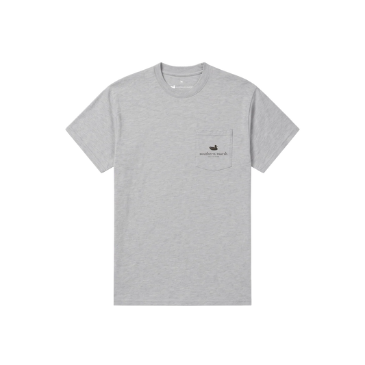 Southern Marsh YOUTH SEAWASH™ Tee-Branding-Camo Shield-Lt Gray