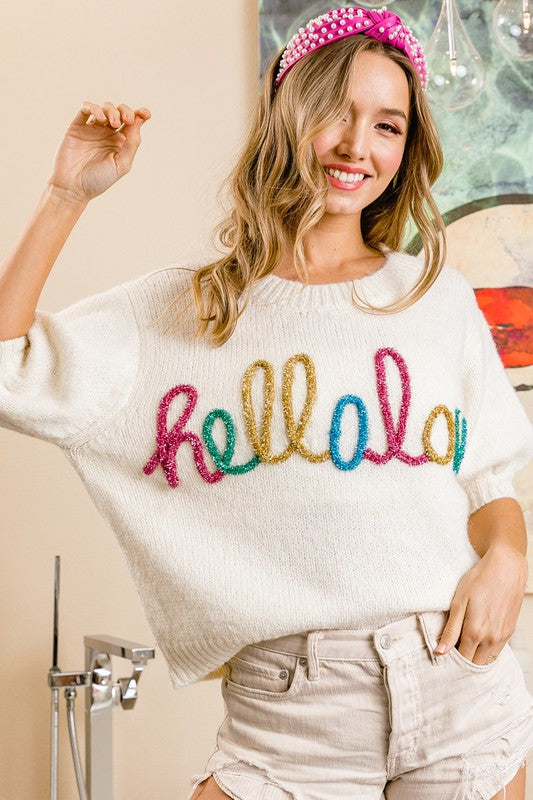 Hello Love Sweater Top