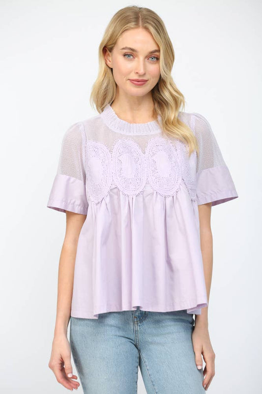 Mesh Appliqué Top