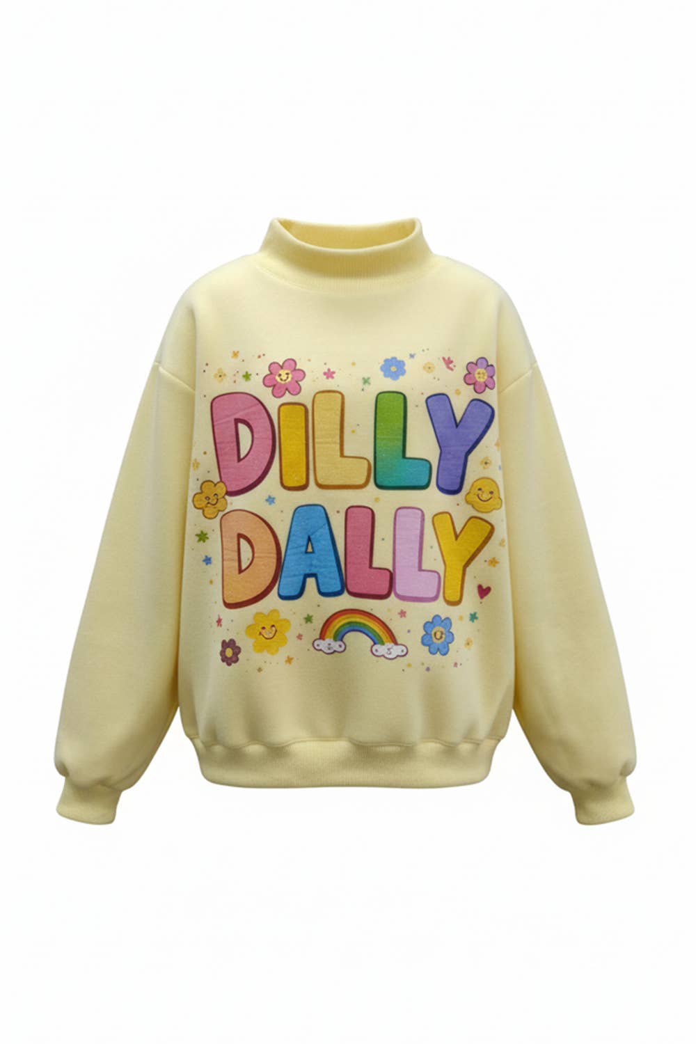 Dilly Dally Reversible Mock Neck Sweatshirt