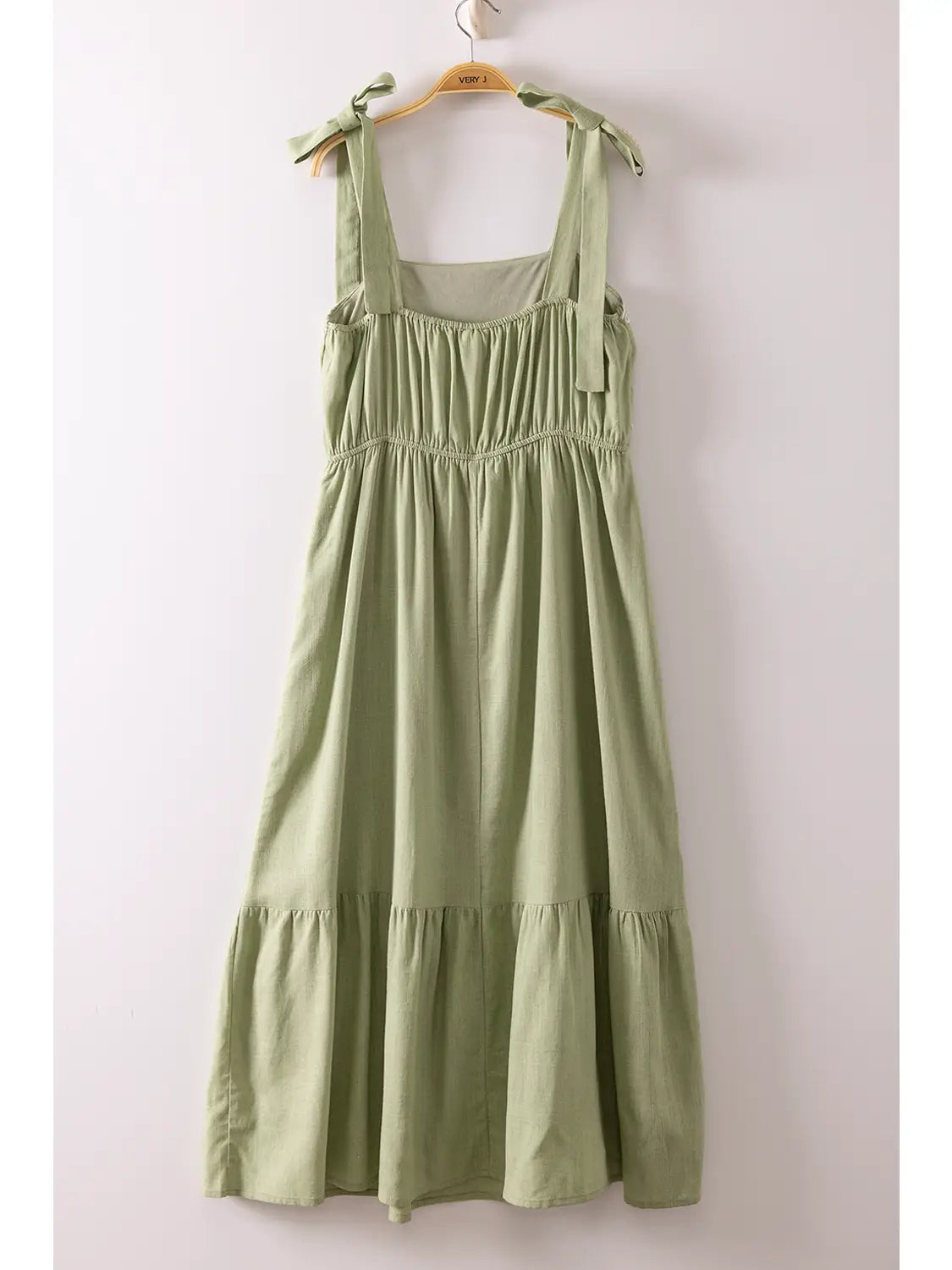 Embroidery Detail Midi Sleeveless Dress