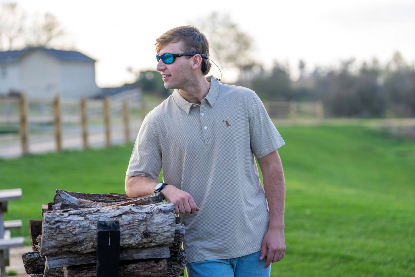 Local Boy Driftwood Polo-Bronze