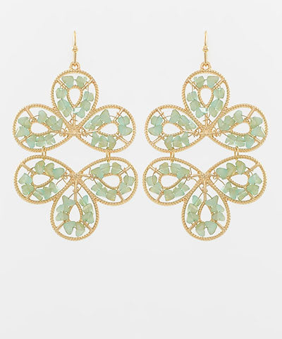 Bead Wire Chandelier Earrings