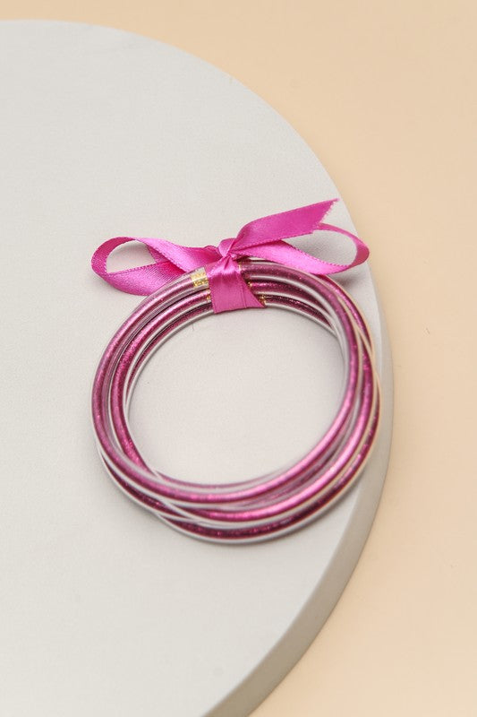 Jelly Glitter Tube Bracelet