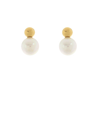 10mm Pearl & CCB Ball Earrings