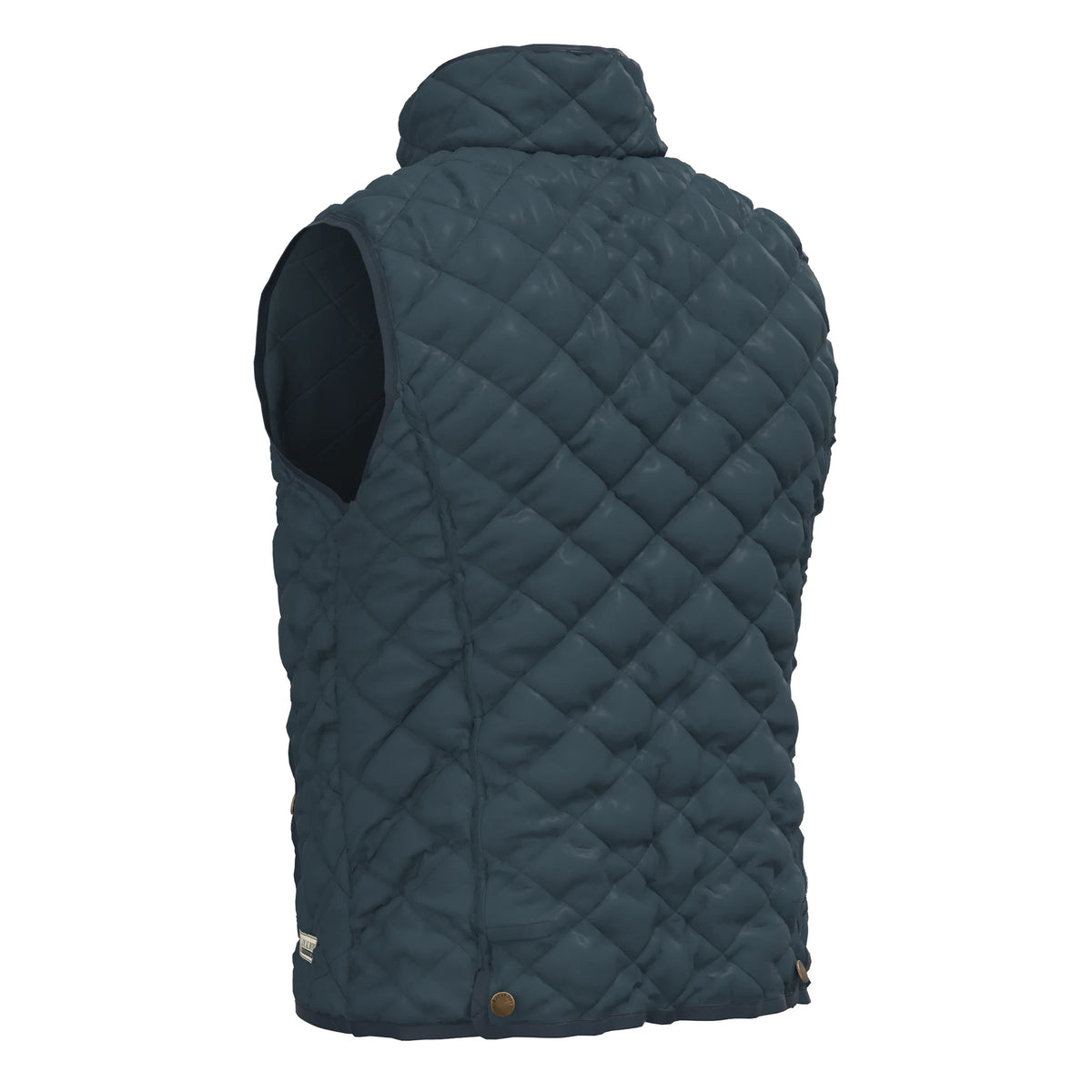 Local Boy Diamond Quilted Vest-Dark Blue