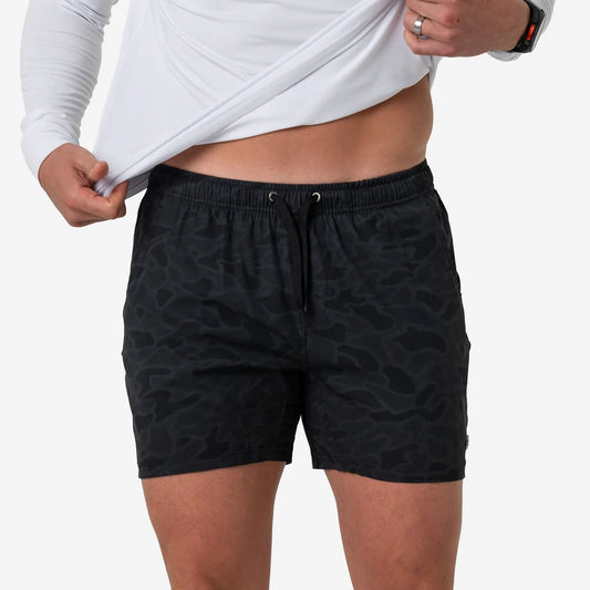 Burlebo Athletic Shorts- Black Camo