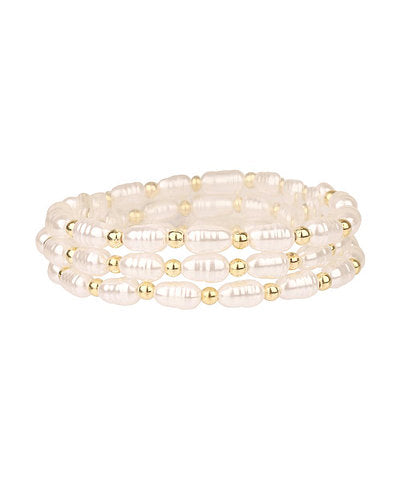 3 Row Baroque Pearl Bracelet