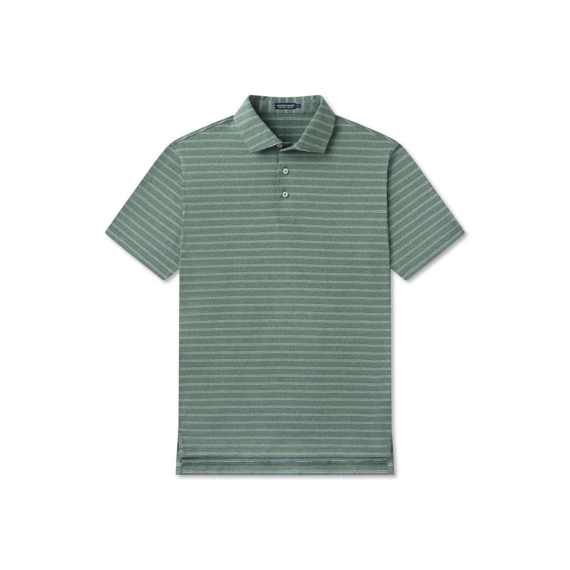 Newcastle Stripe Featherlight Polo-Dark Green