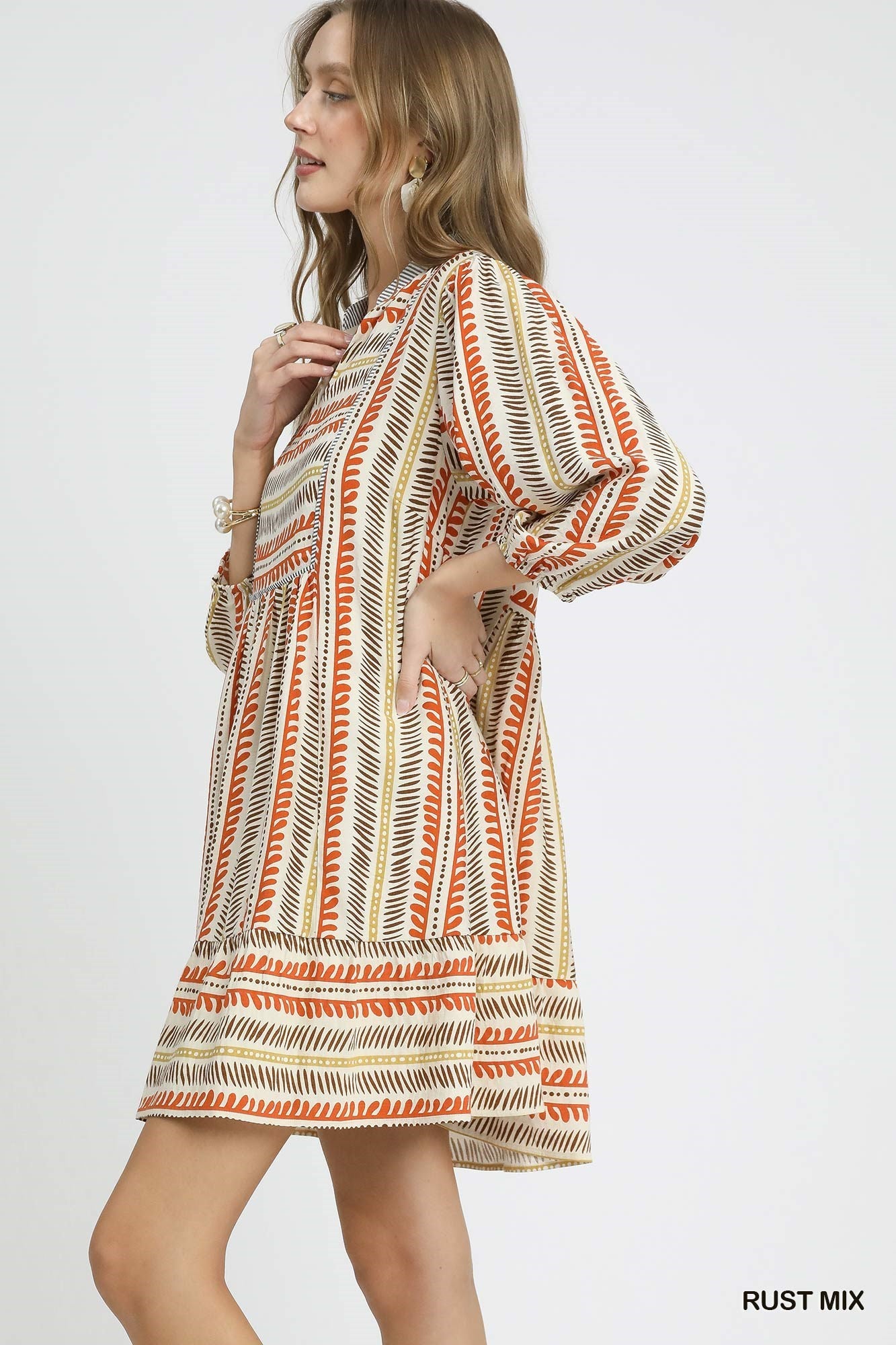 Aztec Printed Dress