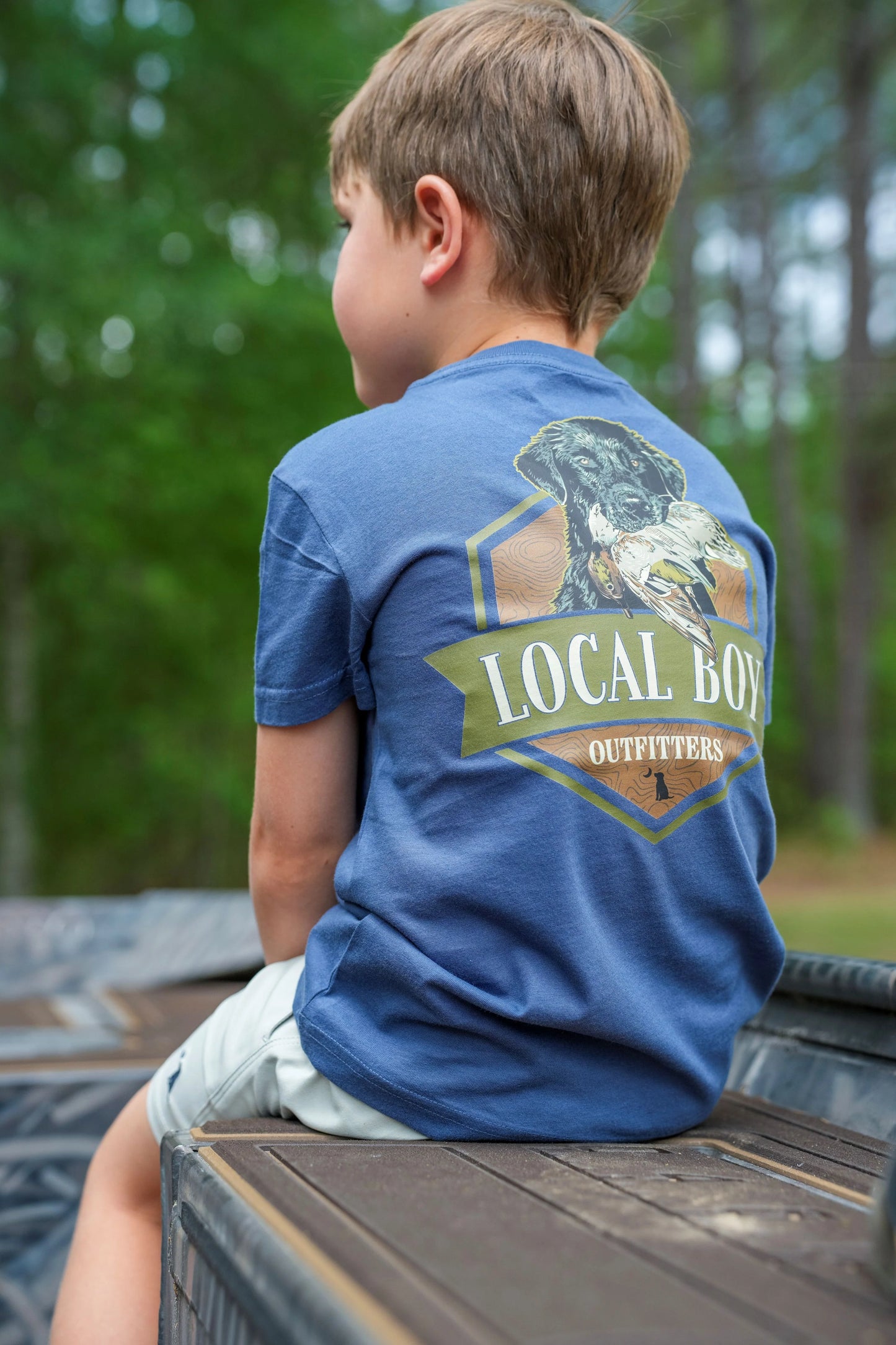 Local Boy YOUTH Teal Hex T-Shirt-China Blue