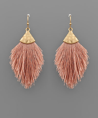 Capped Tassel Earrings