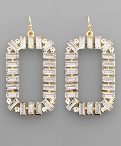 Crystal Oval Earrings