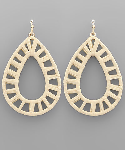 Raffia Wrapped Earrings