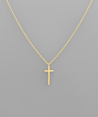 Gold Cross Pendant Necklace