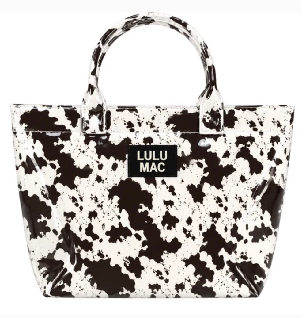 Lulu Mac Tote Bag-Cow Print