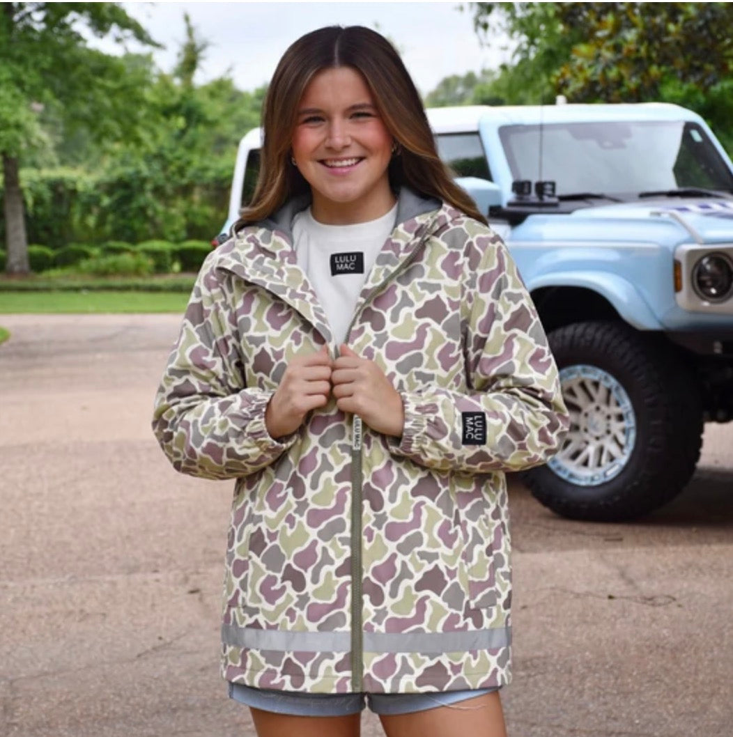 Lulu Mac Rain Coat- Light Camo