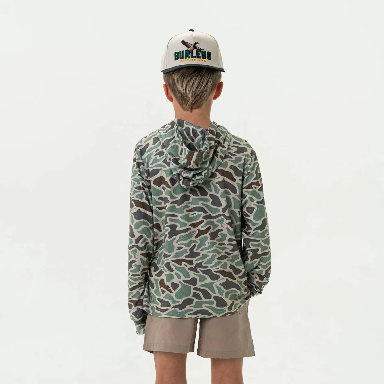Burlebo YTH Performance Hoodie-Retro Duck Camo