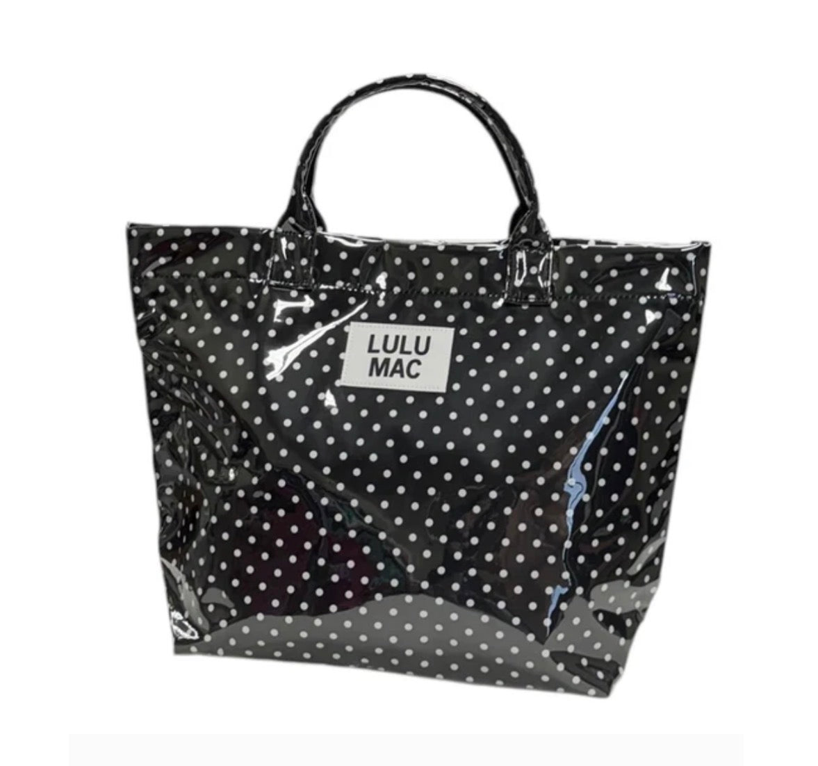 Lulu Mac Tote Bag Black/White Dot