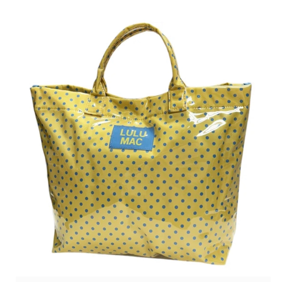 Lulu Mac Tote Bag Yellow/Blue Dot