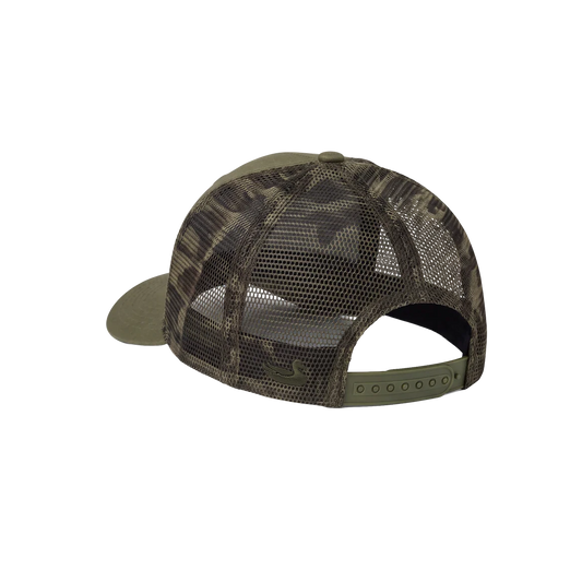 Uvalde County 7 Panel Trucker-Retro Camo-Dk Olive