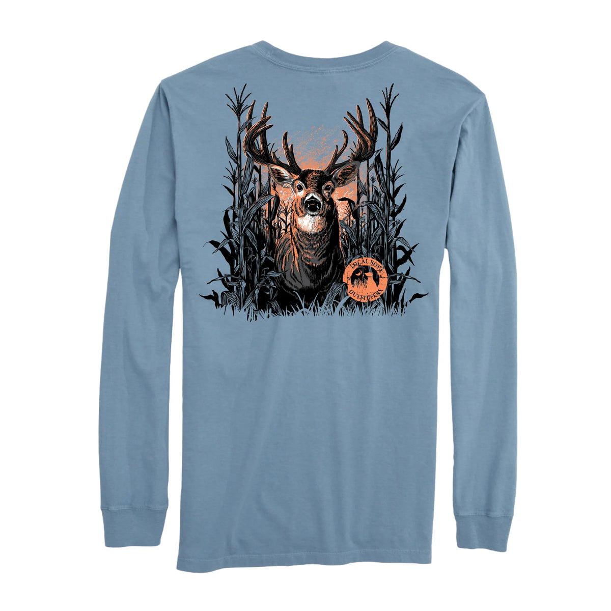 Local Boy YOUTH Buck Maze LS Tee-Slate