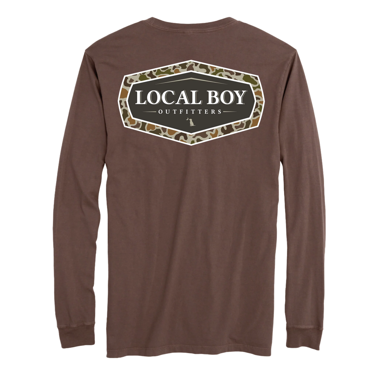 Local Boy Vintage Emblem LS Tee-Espresso