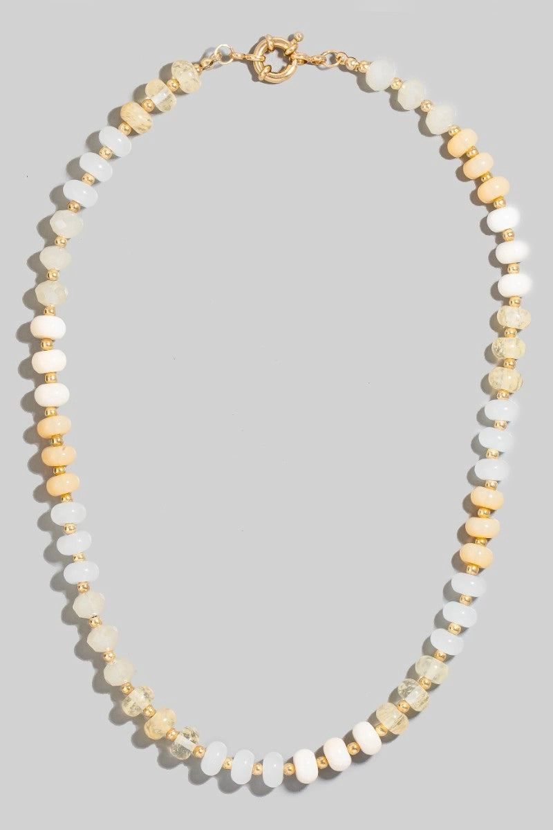 Round Stone Beaded Necklace