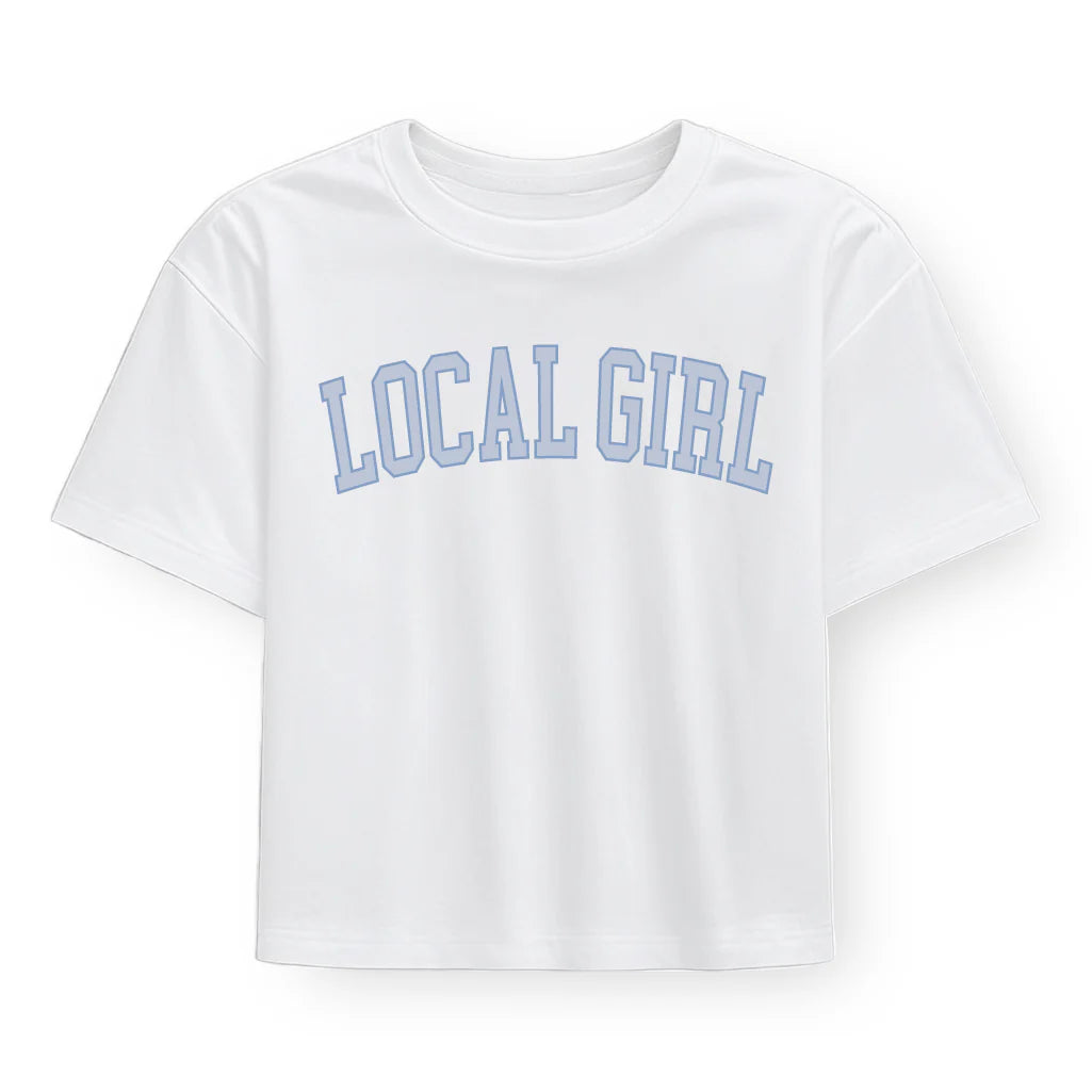 LG Graphic Cropped Tee-Arch Periwinkle