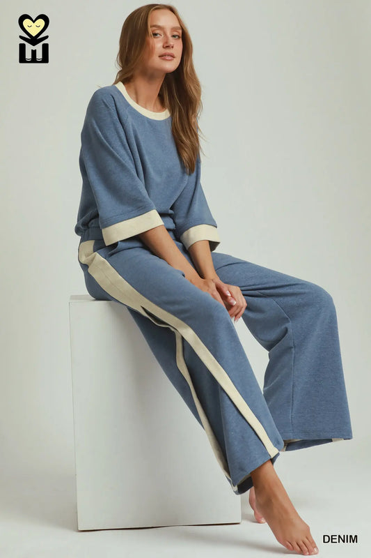 Umgee Dream Plush Set-Denim