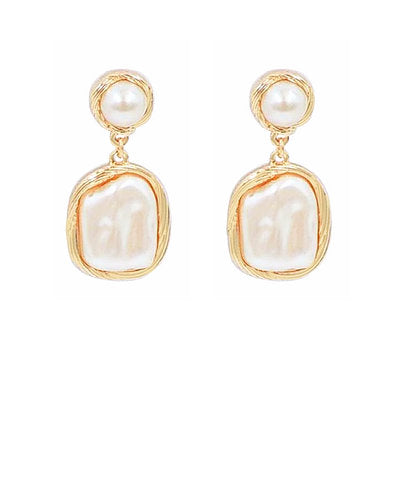 Baroque Pearl Dangle Earrings
