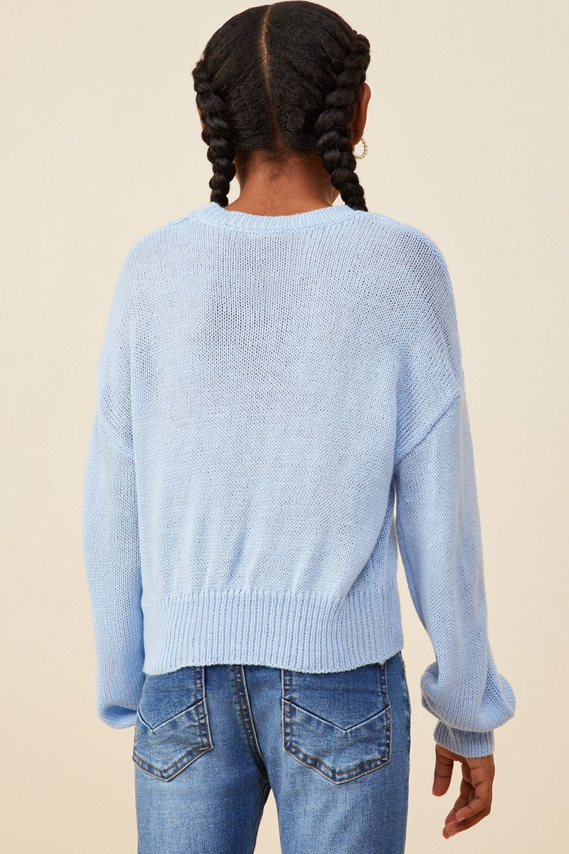 Hayden Girls Cozy Graphic Sweater