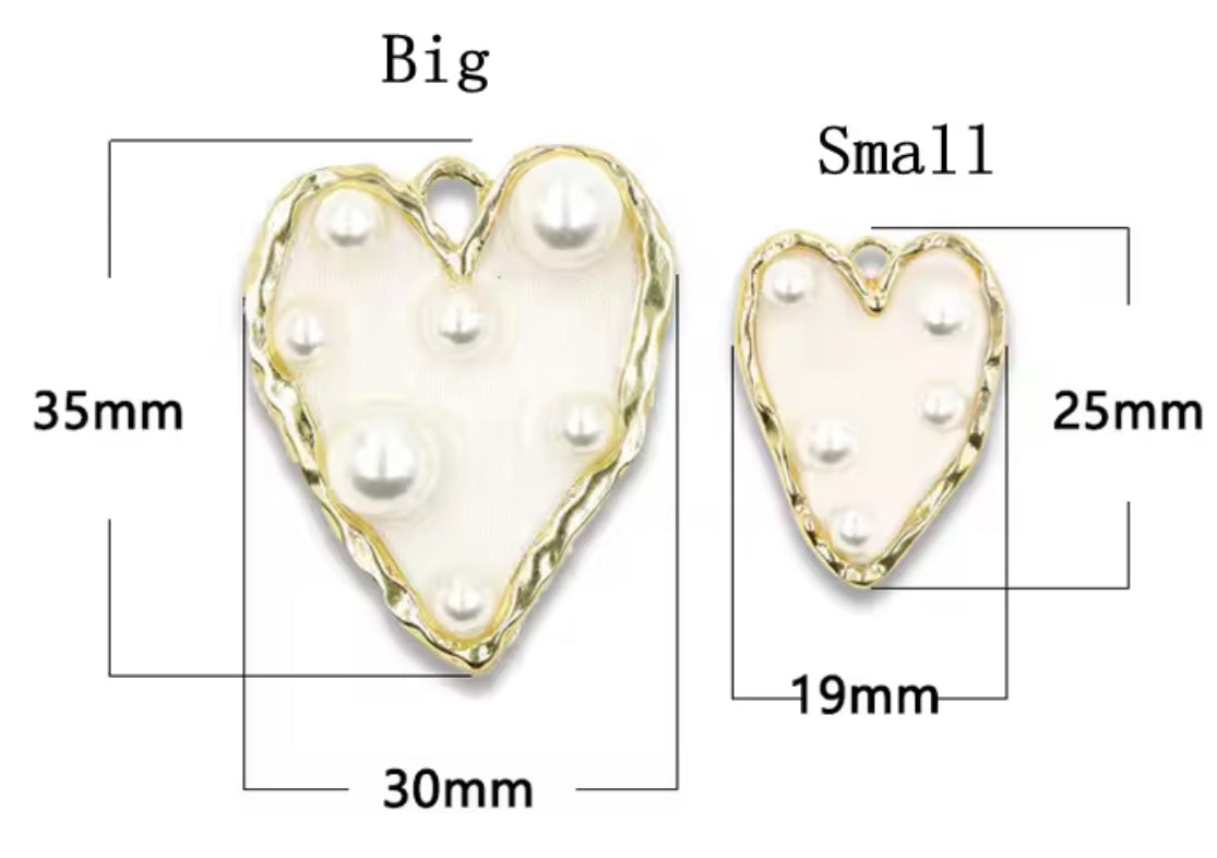 Heart & Pearl Charm